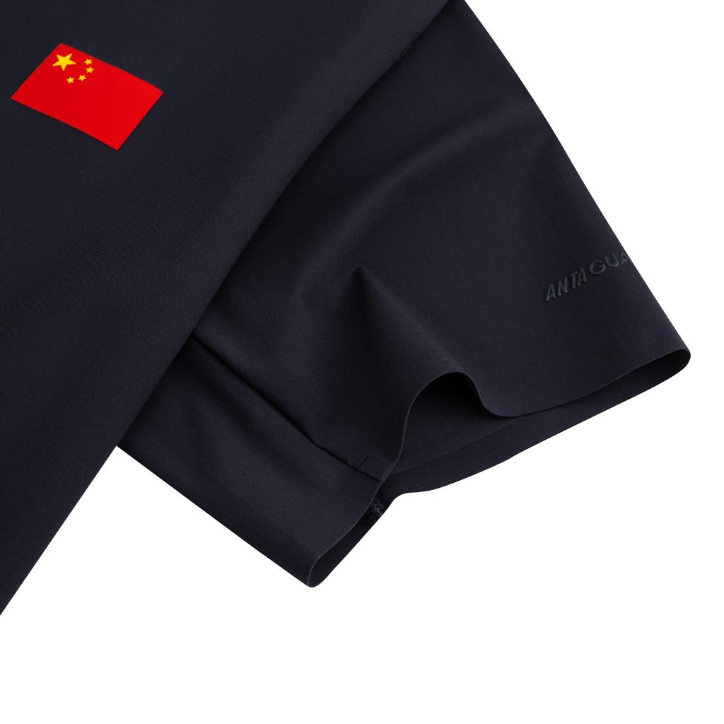 Anta Champion Glory Comfortable Versatile Short Sleeve Knitted Top Men tops Legendary-Blue 152530104-5