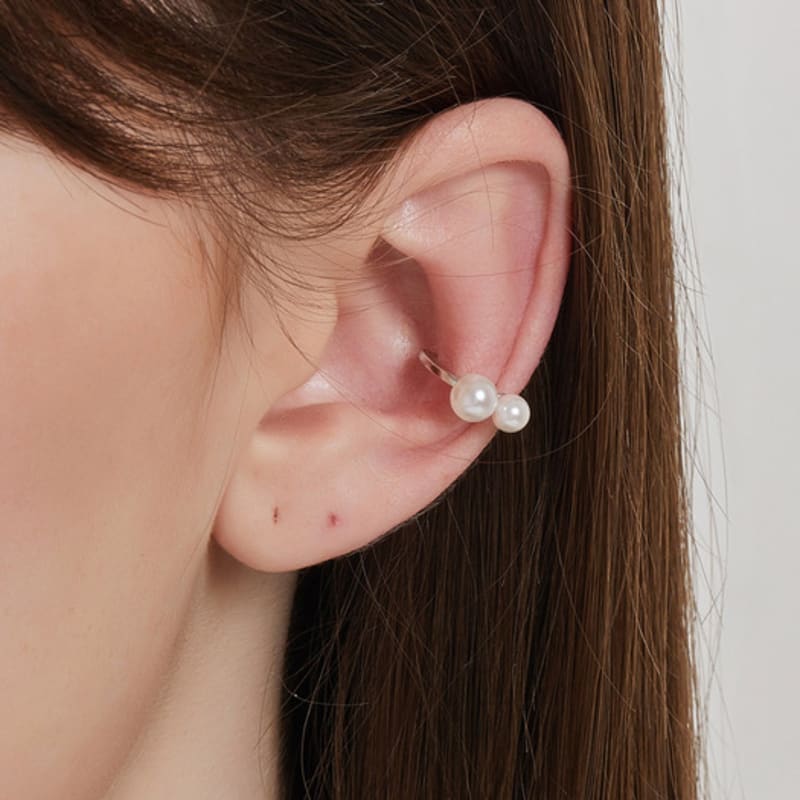 DIDIER DUBOT Signature D Silver Ear Cuff JDRET4S636W