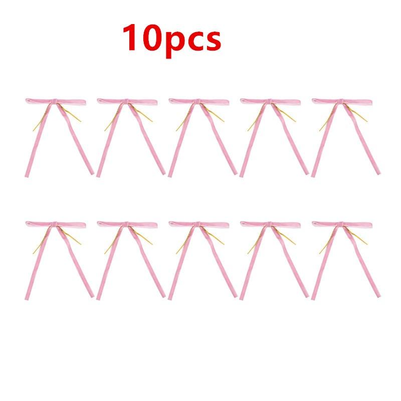 

10pcs/set Red Christmas Bow Mini Xmas Tree Bowknot Pendant Ornaments For Home Decoration New Year Party DIY Gifts