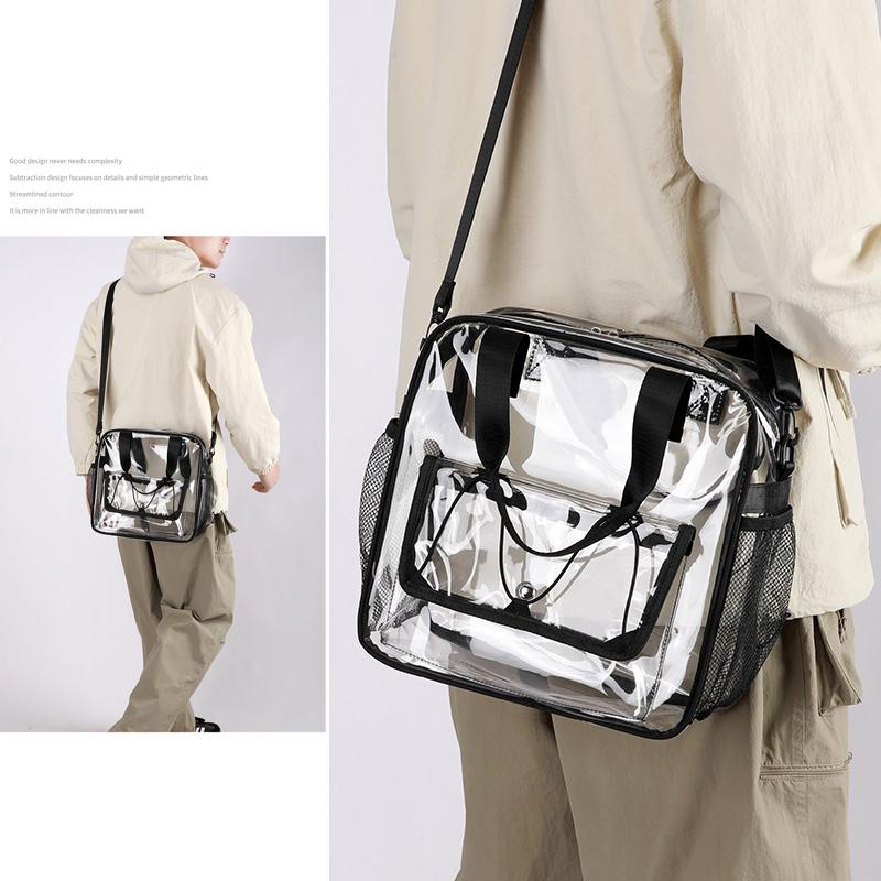 PVC Transparent Swimming Bag Beach Shoulder Crossbody Bag Large Summer Clear Waterproof Fitness Pool Yoga Handbag Sports Tote