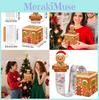 Gingerbread Festive Christmas House Wrapping Box Paper Material Occasion Special