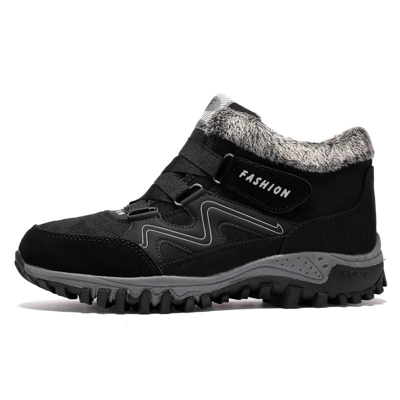 Boots for Men Couple Winter with Fur  Warm Snow Boots WoMen Winter Work Casual Shoes Sneakers High Top Ankle Hiking Boots