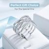 Copper Simple Luxury 5A Zircon Classics Rings For Women Cassic Wedding Engagement Wedding Bands Fine Jewelry Gift