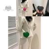 Cute And Stylish Heart-shaped Crossbody Bag For Women With Trendy Pu Material And Chic Ins Look