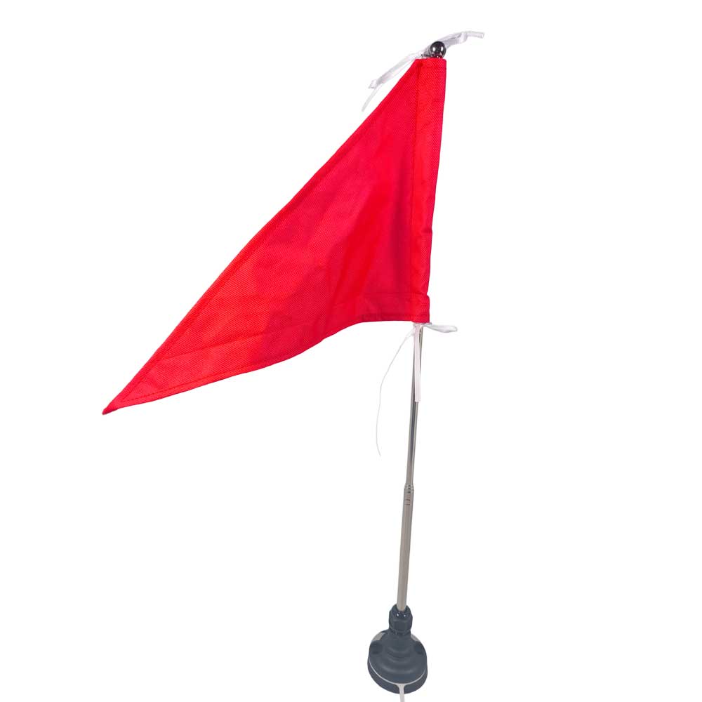 Kayak Canoe Boat Safety Flag with Base Mount and Stainless Steel Adjustable Pole Universal Kayaking Warning Flag 7