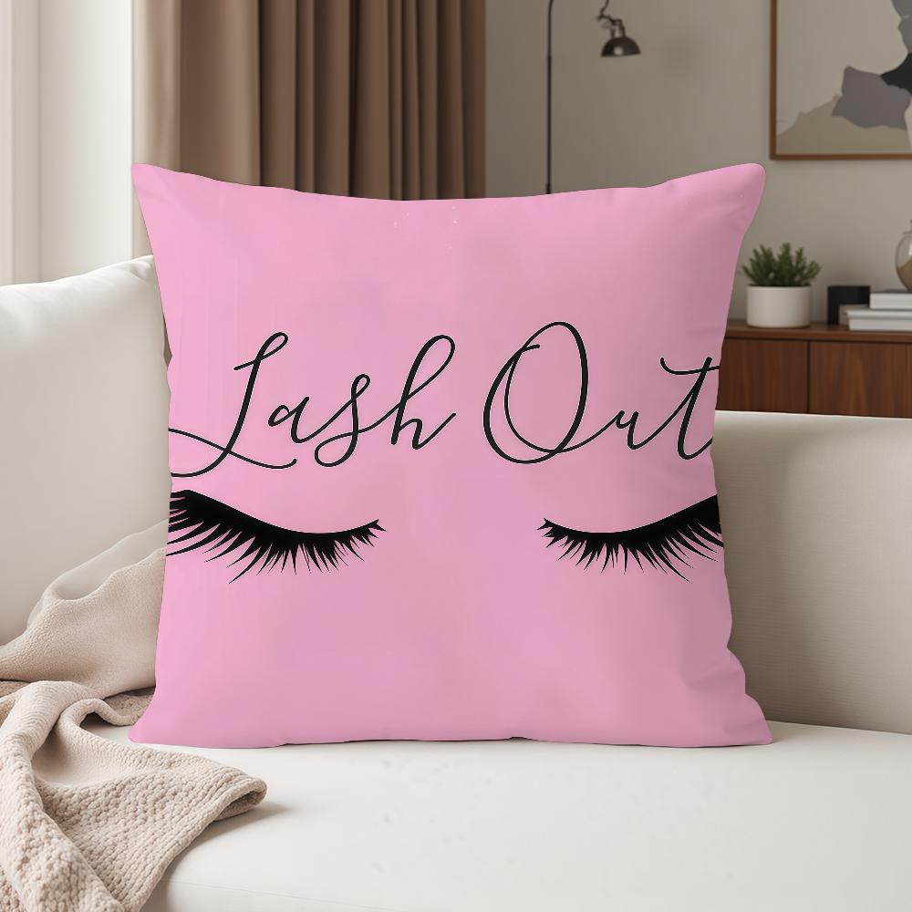 Ins Style Beauty Makeup Eyelash Pillow Case Suitable For Bedrooms Living Rooms Cars Home Decoration