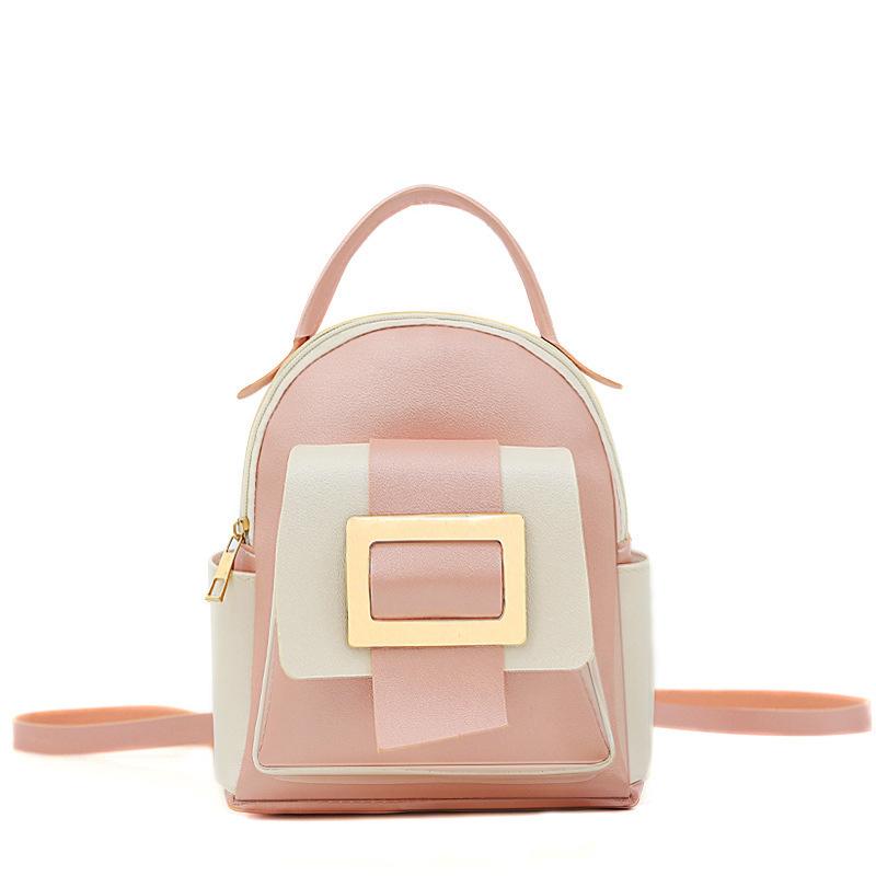 Bag Women's Summer and Autumn New Women's Backpack Fashion Color Matching Small Fresh Backpack Mobile Phone Change Bag