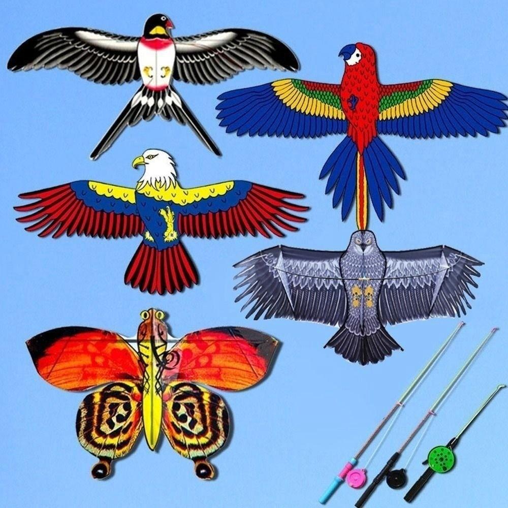 DIY Toy Plastic Eagle Kite Cartoon Flying Bird Kites New Large Eagle Kites Garden Outdoor Sports