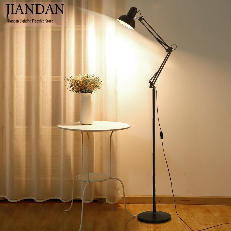Nordic Minimalist Long Arm Floor Lamp for Living Room or Bedroom