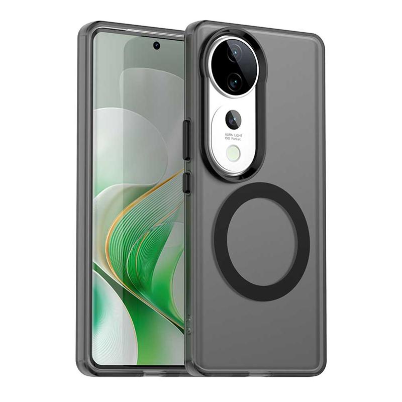 

Прозрачный чехол для Vivo V40 Чехол-накладка для Vivo V40 Pro 5G Магнитная адсорбция Беспроводная зарядка Задняя крышка для Vivo V40 Чехол vivo V40 Pro чёрный