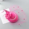 Top Hat Hair Accessories Faux Pearls Feather Flower Veil Decor Dance Headdress Fascinator Headpiece Fashion Accessory