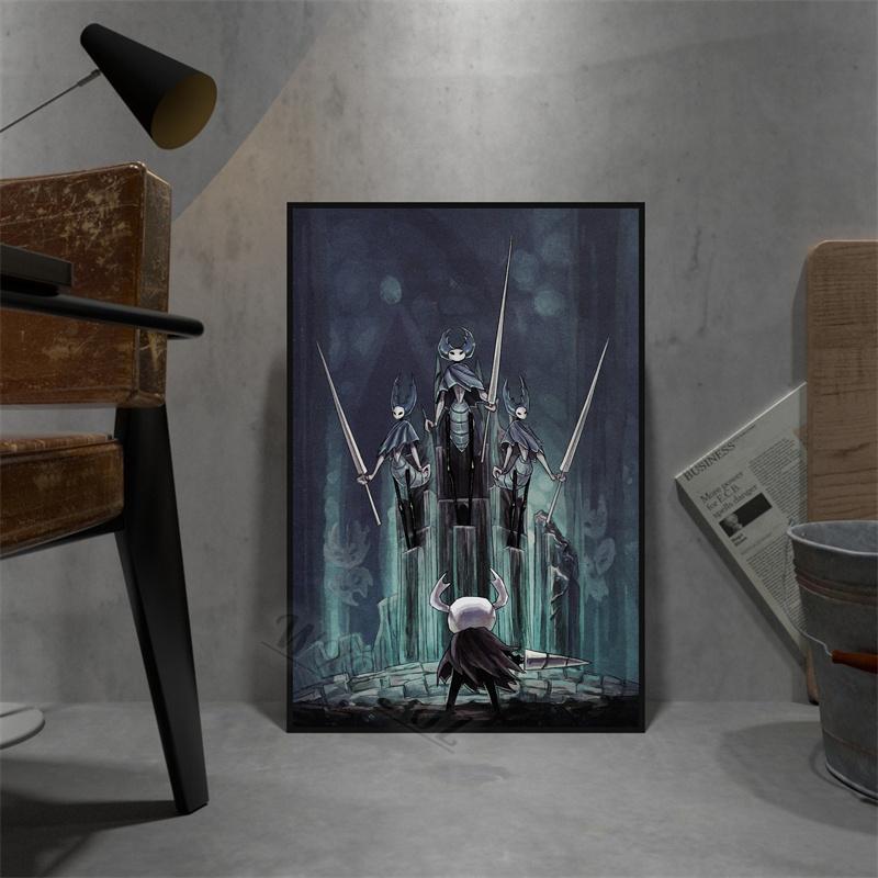 Video Games Hollow Knight Classic Anime Print Posters For Living Gaming Room Canvas Painting Art Home Wall Decor Pictures Gift