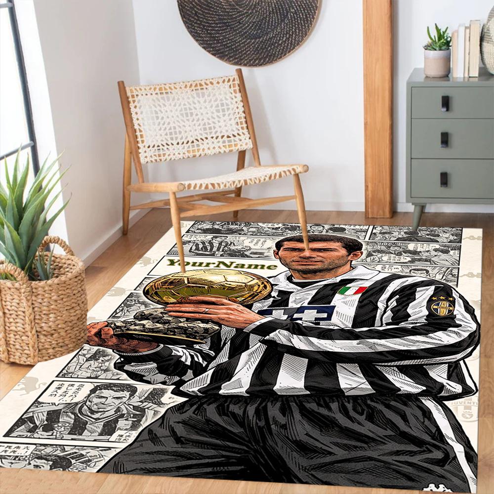 Juventus Customize Your Name Carpet Perfect for Playrooms Dormitory Dining Room Foyer Antislip Carpet Office Home Decor Wedding Party Gift