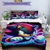 3pcs bedding set Shadow Sonic Includes 1 Comforter + 2 Pillowcases, Without Pillow Inserts, Soft Comfortable, Lightweight Breathable, Printe