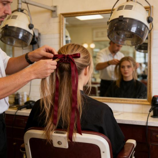 2Pcs Hair Claw Bow Shape Decorative Long Ribbon Hair Clip Powerful Holding Technology Seamless Magnetic Suction Design Hair Pin