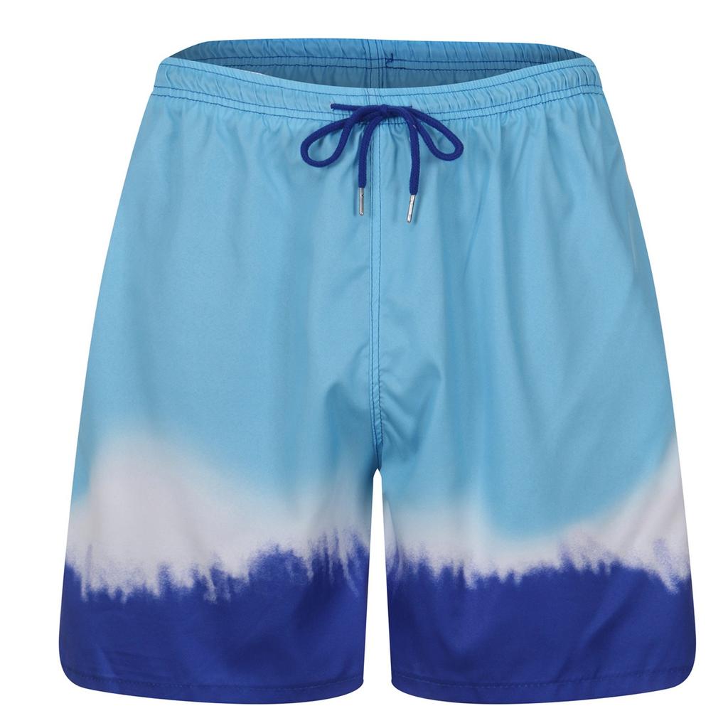 Modische Herren-Badehose mit zweilagigen Taschen, bedruckt, für Strand und Freizeit