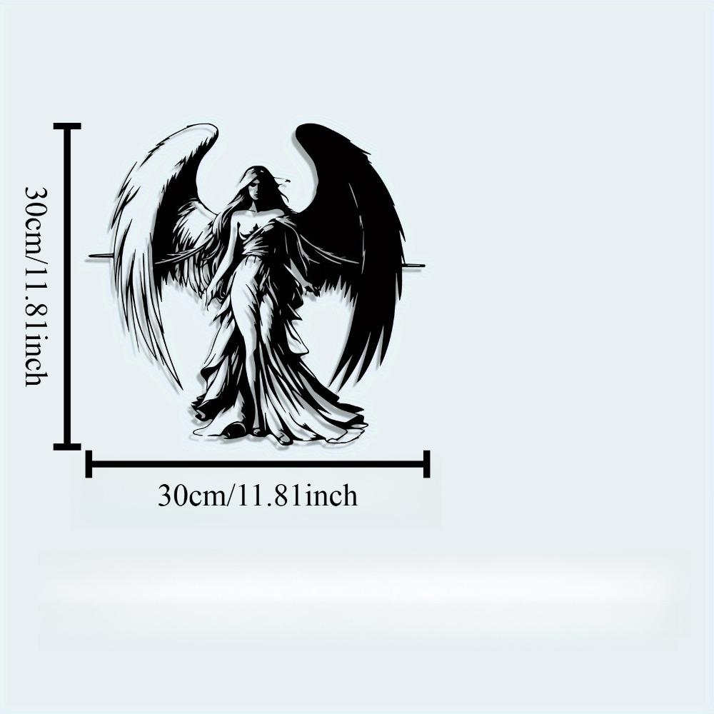 Metal Fantasy Wall Art Angel Demon Sculpture Halloween Home Decor Gift