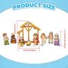 12Pcs Nativity Scene Figurines Set Miniature Figures Manger Group Tabletop Craft Decor for