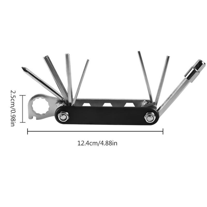 13 In 1 Multi-Function Bike Repair Tool Bike Folding Repair Tool Portable Socket Wrench Portable Bike Essential Tool