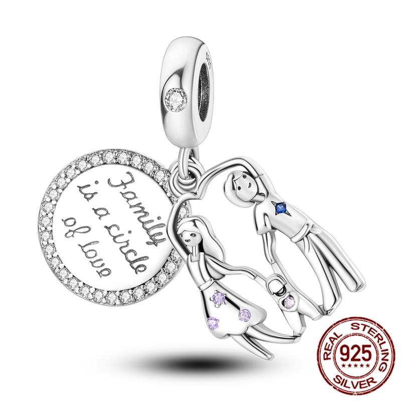 New In MotherS Day Copper Charm Mom Mother Family Charm Bead Fits Genuine Bracelets DoItYourself Woman Jewellery Gifts