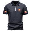 Spring/Summer New Men Collar Zipper Polo Shirt Business Casual Men Short Sleeve Polo