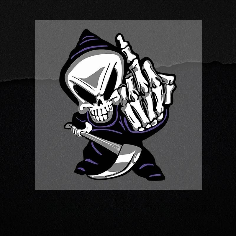 Skull Middle Finger Funny Car Stickers PVC Glue Sticker for Whole Body Car Decoration