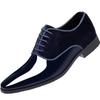 New Patent Leather Shiny Pointed Toe Men's Shoes Men's Formal Wear Business Leather Shoes Men's Large Size British All-match Shoes Men's