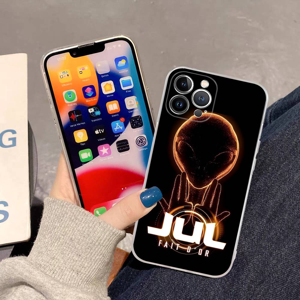 Rapper JuL C'est Pas Des Lol For IPhone 17 16 15 14 13 12 Mini 11 Pro Max Transparent Case