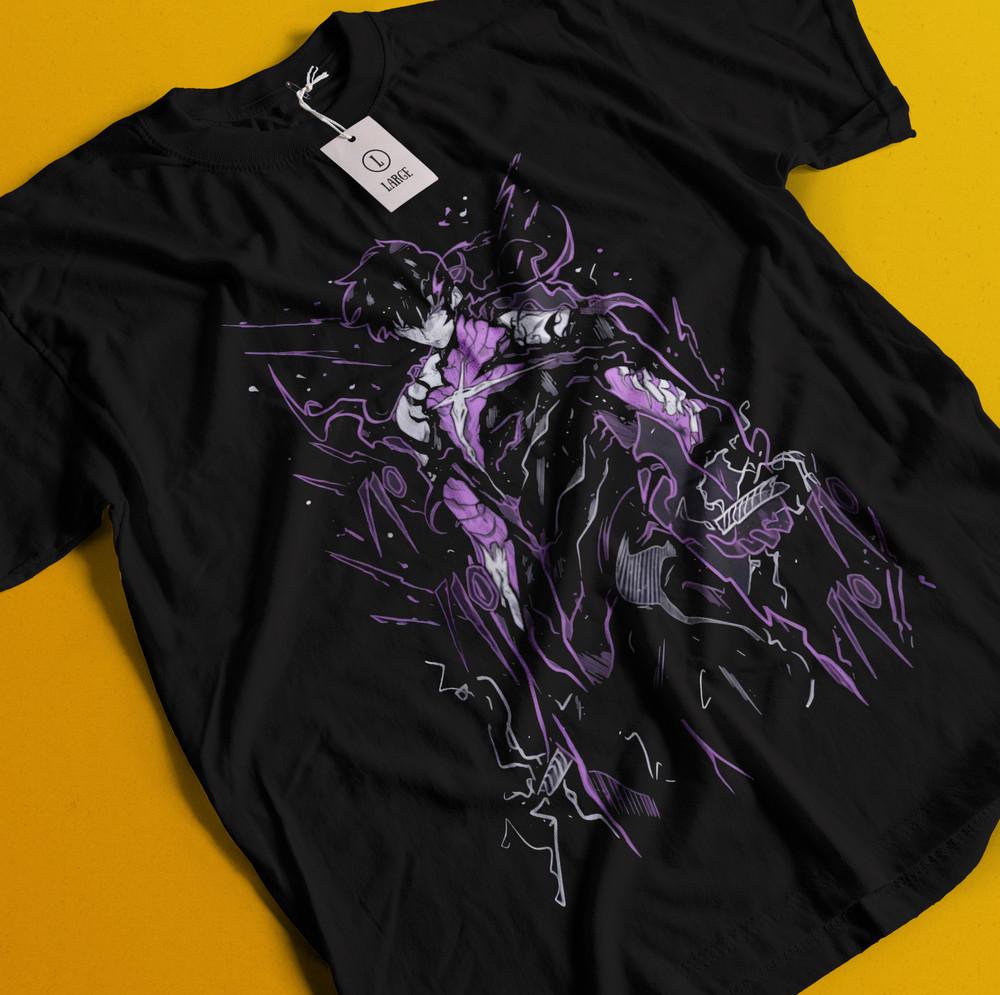 

Solo Leveling T-Shirt Sung Jinwoo Shirt Cha Haein Tshirt Antares Tee Anime Gift 4XL