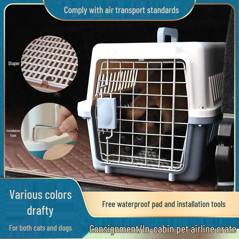 Tragbare Air China Haustiertransportbox: Katzen- & Hundekäfig für Reisen