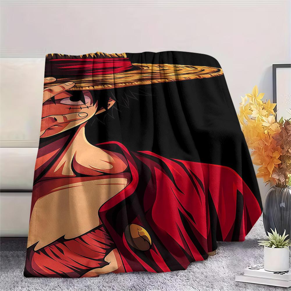1pz Una Pezzo Monkey D Luffy Coperta in Flanella Fantasia Adatta a Tutte le Stagioni per Arredamento Casa Calore e Comfort Regali Regalo Festivo