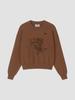Aenhacheu Rose Sketch Round Knit Brown