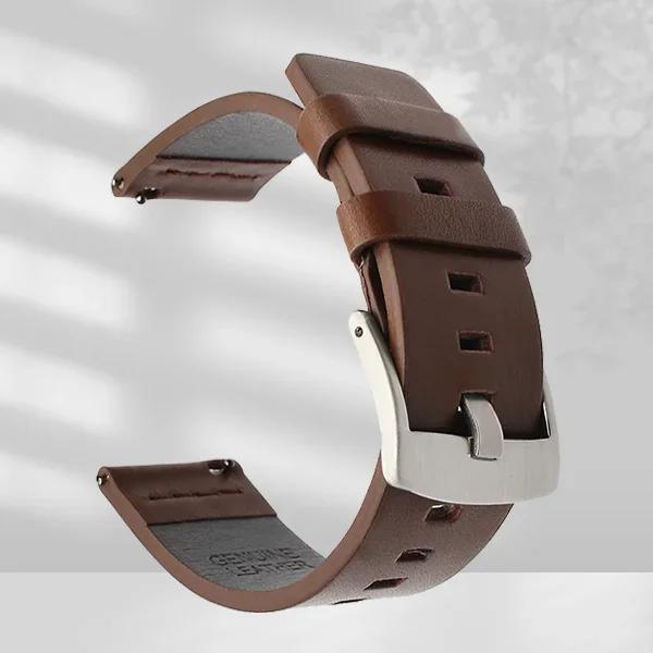 20mm 22mm Watch band Quick release Leather Strap for Samsung Galaxy Watch 3 Active2 40 44mm huawei watch gt 2 WatchBand 18 24mm