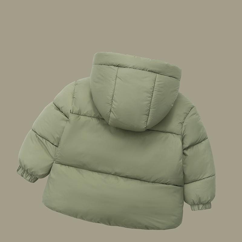 Children's Winter Down-Filled Jacket: Thickened Hooded Warm Coat for Babies