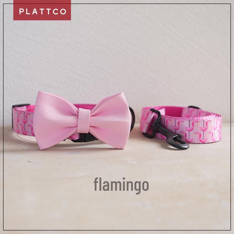 PLATTCO Flamingo Pattern Dog Leash Set - Unique Design, In Stock (PDC313) Extra Large