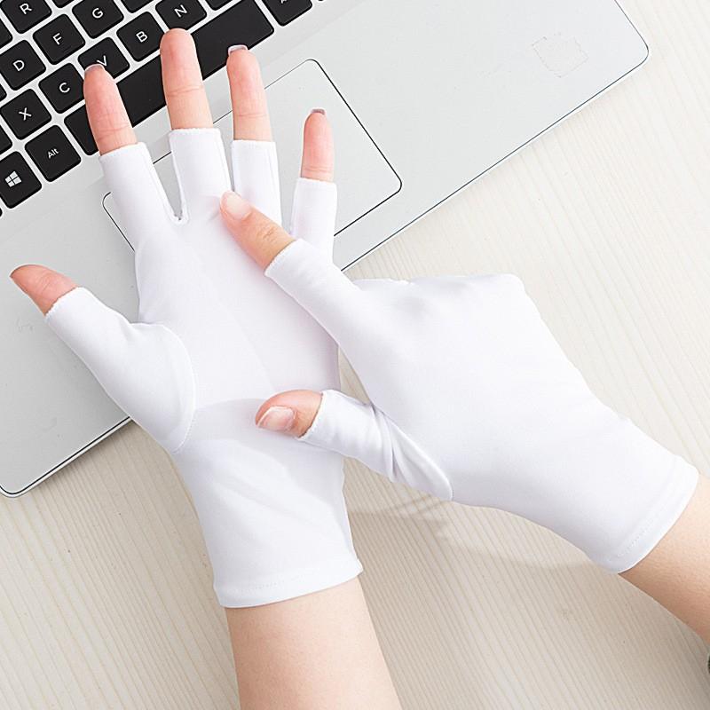 1 Para Rękawiczki do Zdobienia Paznokci Rękawiczki Ochronne UV Rękawiczki Ochronne Przed Promieniowaniem UV Protector Do Żelu UV LED Lampy Narzędzie do Zdobienia Paznokci