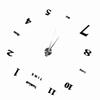 Modern DIY Large Wall Clock Kit 3D Mirror Surface Sticker for Home Office Room