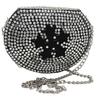Silver Metal Beaded Ethnic Purse Girls Bridal Bag Cross Body Bag for women/Girl Party Clutch Metal Clutches Vintage Brassc