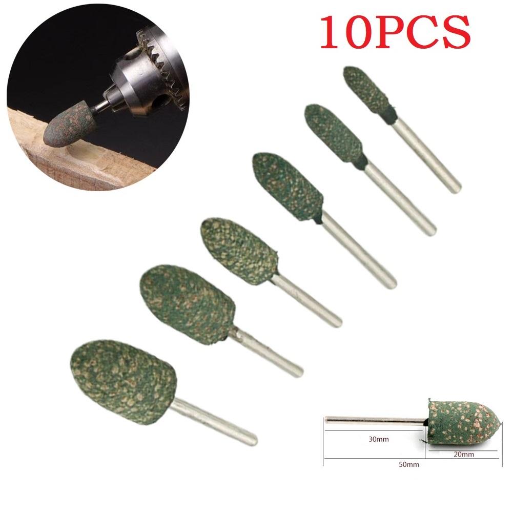 Polishing Burrs Improve Your Workpiece Finish with 10pcs 4 12mm Conical Rubber Polishing Burrs for Rotary Tools