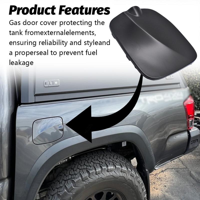 For Toyota Tacoma 5ft Bed 2016-2023 Black Fuel Gas Tank Filler Door Lid Cover Flap Cap 77305-04080 Replacement Car Accessories