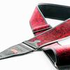 RightOn! STRAPS Guitar Strap, 7cm Wide, 95-150cm Long, PAISLEY VELVET-60 Red