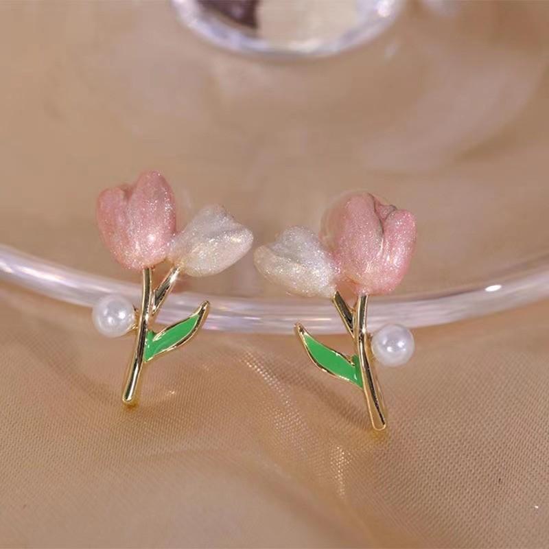 Earrings Fresh Temperament Mermaid Love Alloy Stud Earrings Niche Design High Sense Light Luxury Earrings Tide
