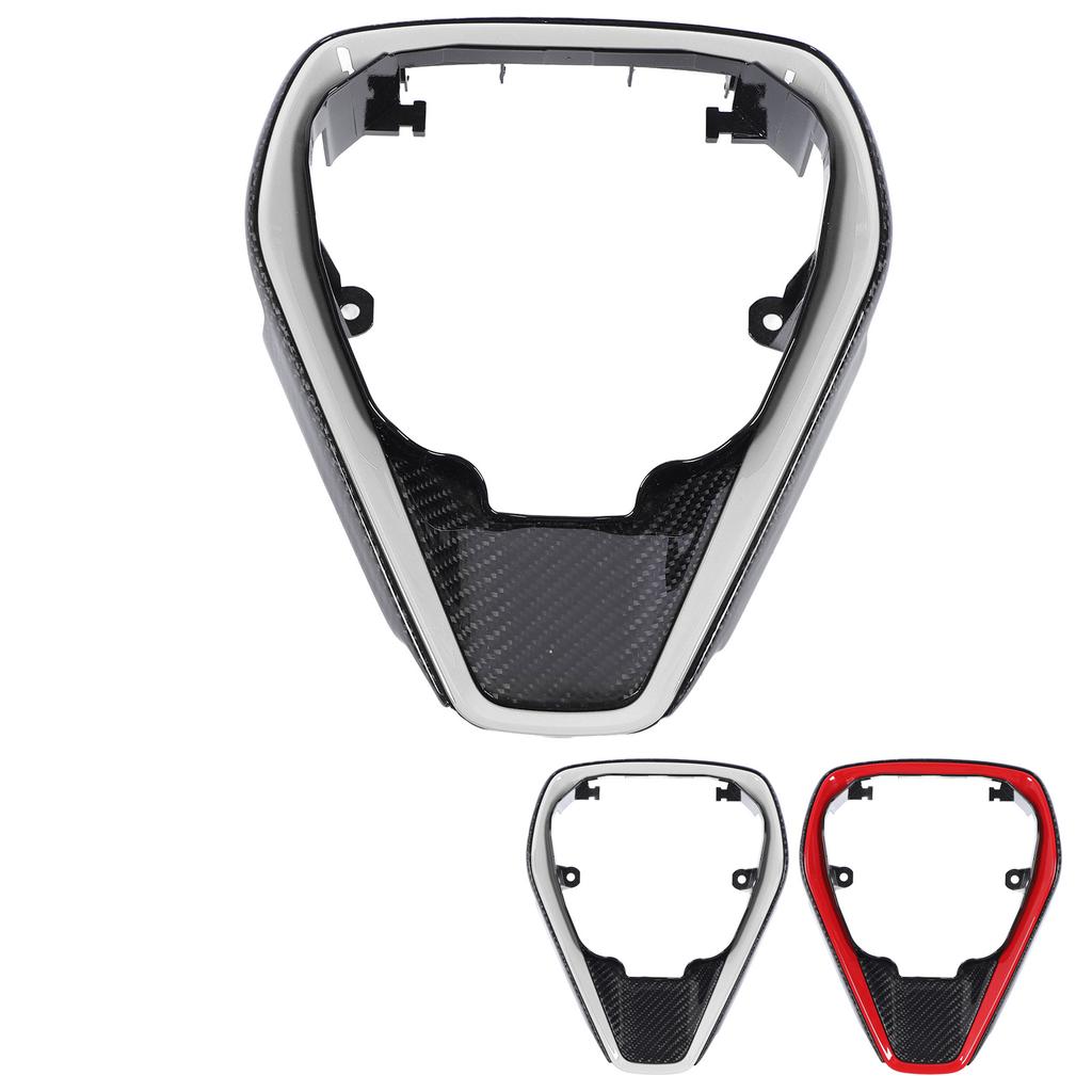 Carbon Fiber Steering Wheel Center Frame Cover Interior Car Steering Wheel Panel Moulding Trim for C