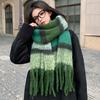 Thermal Winter Scarves Thick Tassel Shawls Fringed Stoles Plaid Mufflers  Night Out