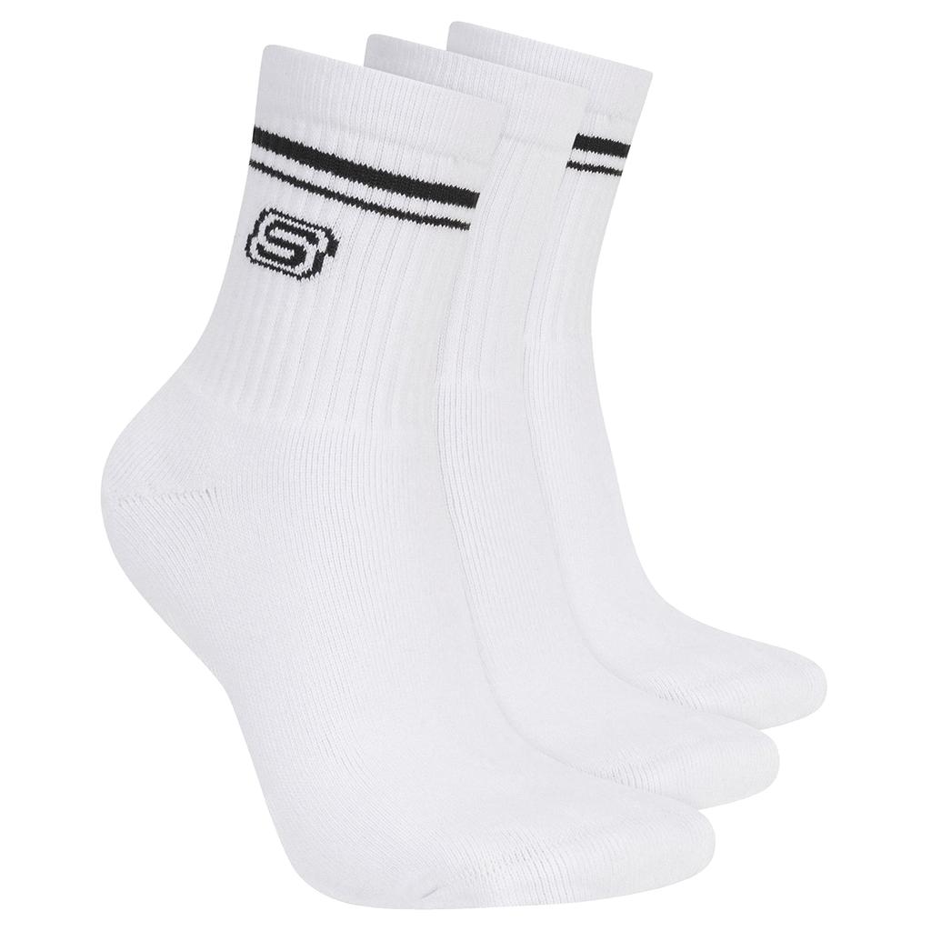 Skechers 3pk Wpk Wmn Ls Low Crew, Unisex white Socks