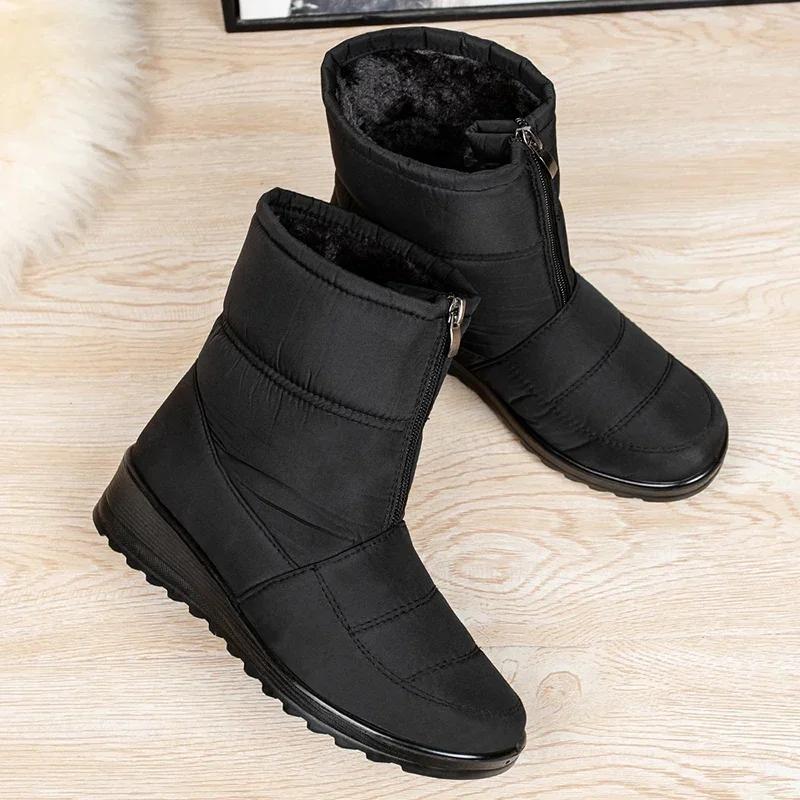 Boots Women Non Slip Waterproof Winter Snow Boots Platform Shoes For Women Warm Ankle Boots Cotton Padded Shoes Botas De Mujer