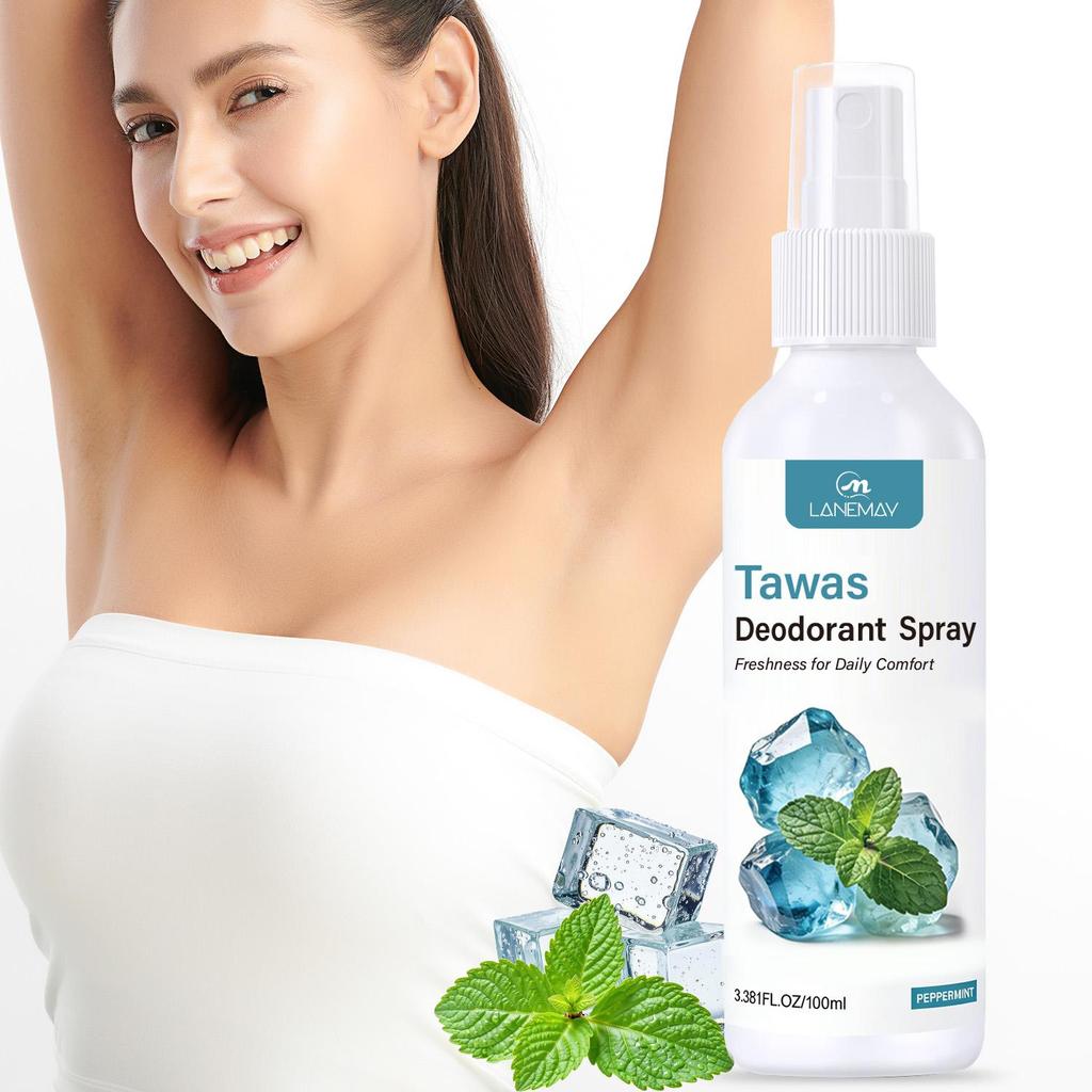 Tawas Deodorant Spray-Stops Sweat & Bad Odor-Lightweight, Non-sticky Formula-Whitens Dark Underarms-100ml