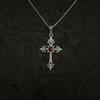 Collana Ciondolo Croce Gotica da Vampiro con Design Geometrico in Lega di Zinco per Uomo Donna