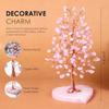 Rose Quartz Heart Base Feng Shui Gemstone Bonsai Tree with Healing Crystals - Showpiece Home & Office Décor – Housewarming Gift