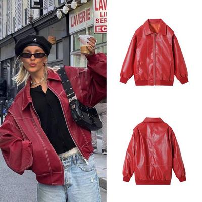 Casaco Jaqueta Feminino Retrô Americano de Manga Longa para Outono/Inverno (Estilo M6285)